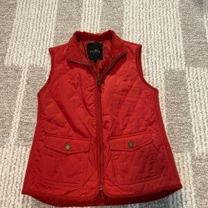 Talbots Women's Vibrant Red Quilted Vest